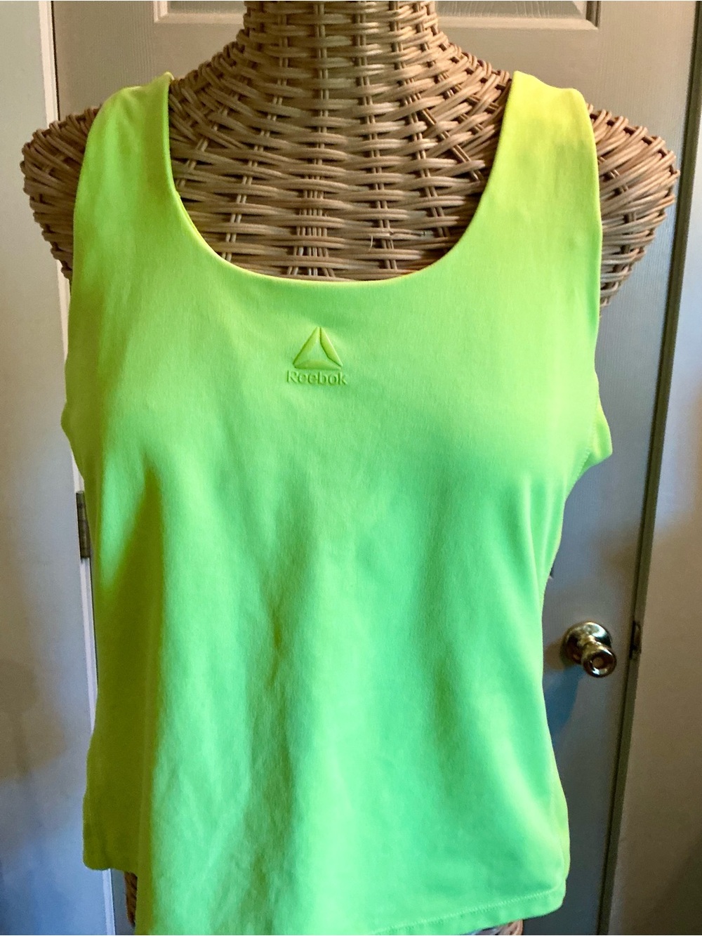 Reebok Women's Neon Lime Athletic Scoop Tank